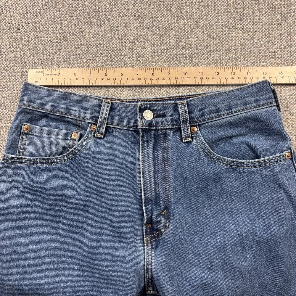 Levi's 517 Men's Slim Bootcut Jeans Blue Denim Orange/Red Tab 32x30
